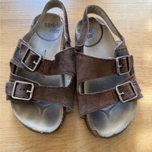 Stride Rite Tan Double-Buckle Kids Sandals
